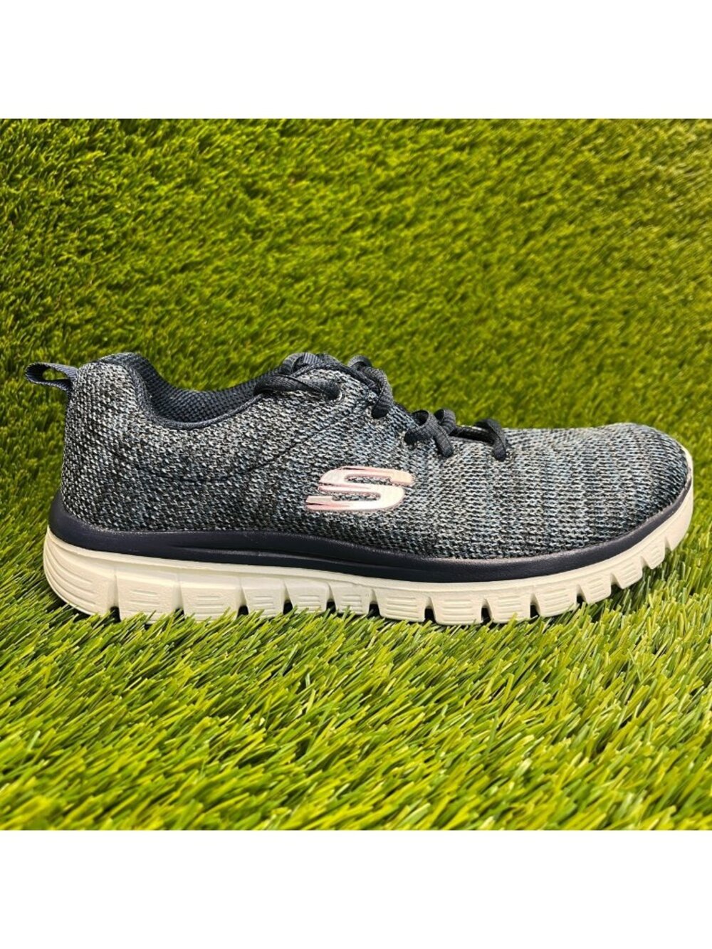 Skechers Graceful Twisted Fortune Womens Size 7.5 Navy Running Shoes Sneakers